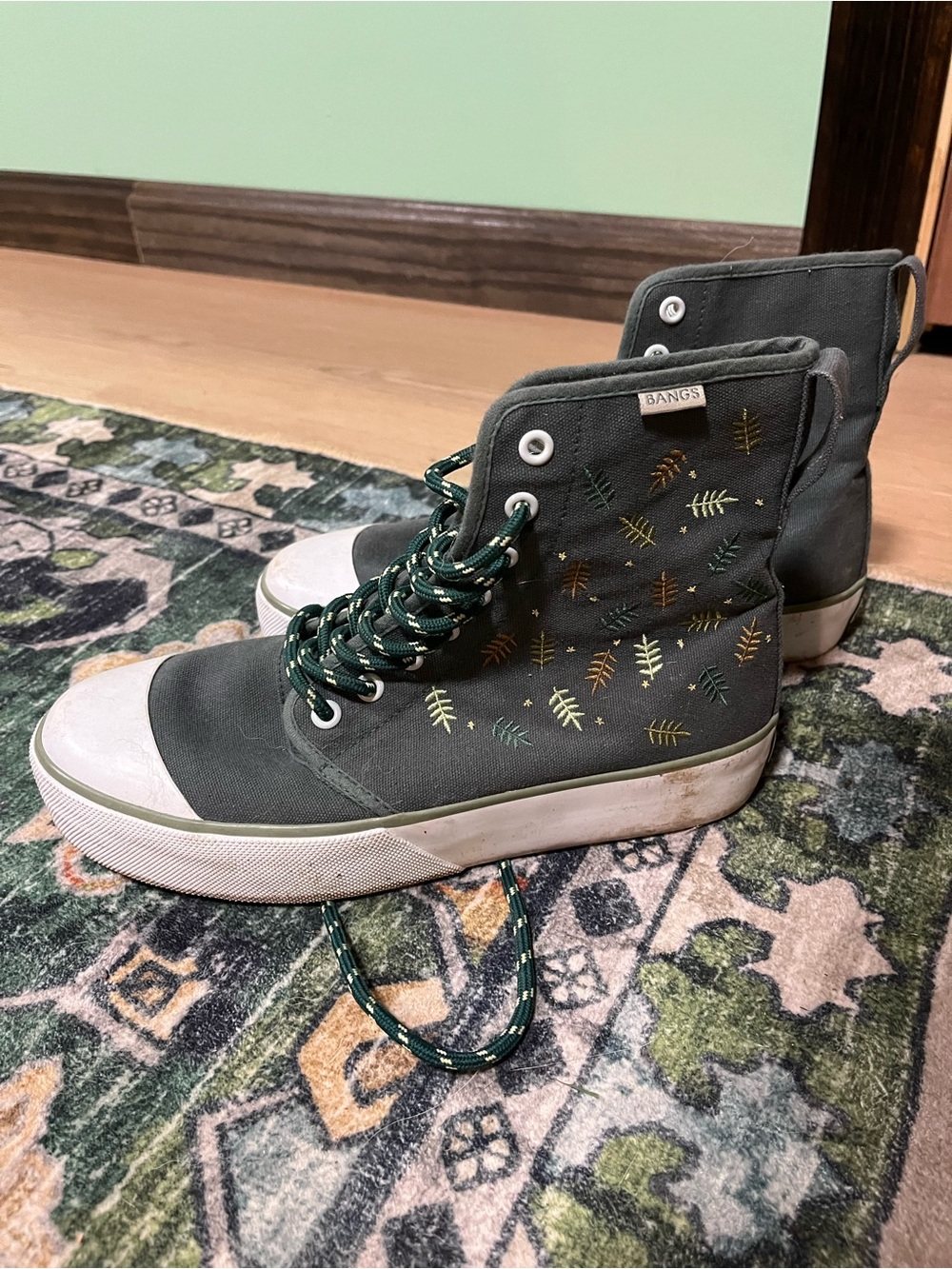 BANGS Forest Fern Platform High Tops